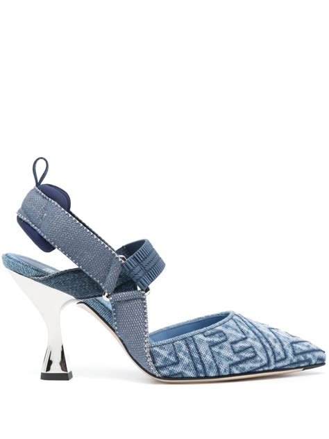 farfetch fendi denim sandals.